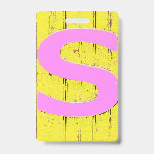 Letter s badge