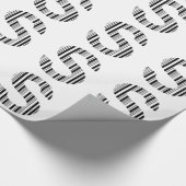 LETTER S BAR CODE Eerste Initiaal Barcodepatroon Cadeaupapier (Hoek)