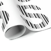 LETTER S BAR CODE Eerste Initiaal Barcodepatroon Cadeaupapier (Rol Hoek)
