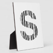 LETTER S BAR CODE Eerste Initiaal Barcodepatroon Fotoplaat (Zijkant)