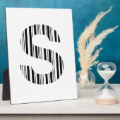 LETTER S BAR CODE Eerste Initiaal Barcodepatroon Fotoplaat (Zijkant)