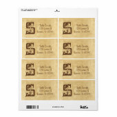 Letter S Blank verouderd papier label (Full Sheet)