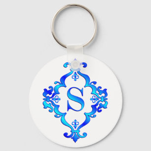 Letter S Blue Sleutelhanger