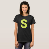 Letter S Capital Alphabet T-shirt (Voorkant volledig)