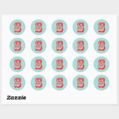 Letter S carnaval stijl monogram initiaal gunst Ronde Sticker (Vel)