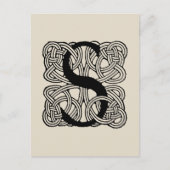 Letter S  Celtic Knot Monogram Briefkaart (Voorkant)
