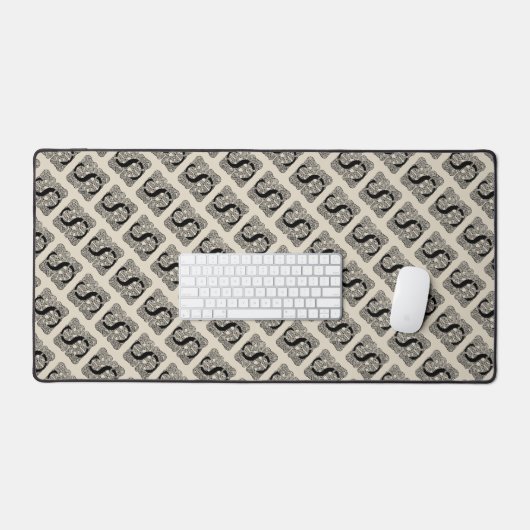 Letter S  Celtic Knot Monogram Bureaumat (Keyboard & Muis)