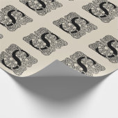 Letter S  Celtic Knot Monogram Cadeaupapier (Hoek)