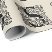 Letter S  Celtic Knot Monogram Cadeaupapier (Rol Hoek)