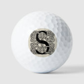 Letter S  Celtic Knot Monogram Golfballen (Voorkant)