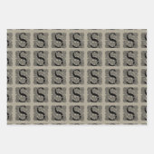 Letter S  Celtic Knot Monogram Inpakpapier Vel (Voorkant 2)
