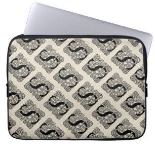 Letter S  Celtic Knot Monogram Laptop Sleeve