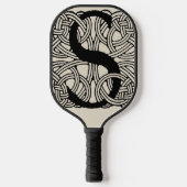 Letter S  Celtic Knot Monogram Pickleball Paddle (Voorkant)