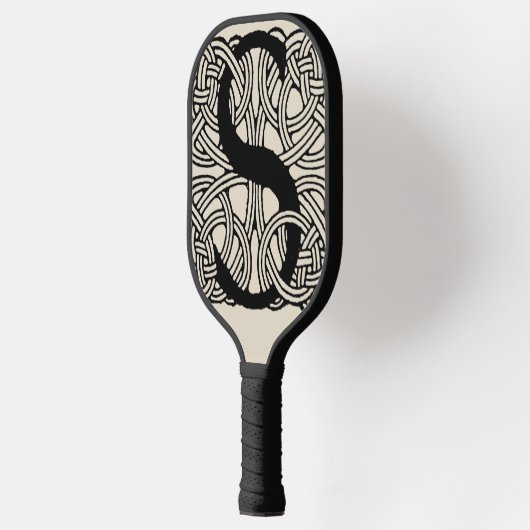 Letter S  Celtic Knot Monogram Pickleball Paddle (Links)