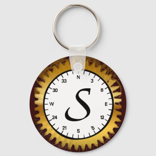 Letter S Clockwork-Sleutelhanger Sleutelhanger (Voorkant)