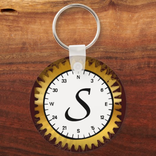 Letter S Clockwork-Sleutelhanger Sleutelhanger (Voorkant)