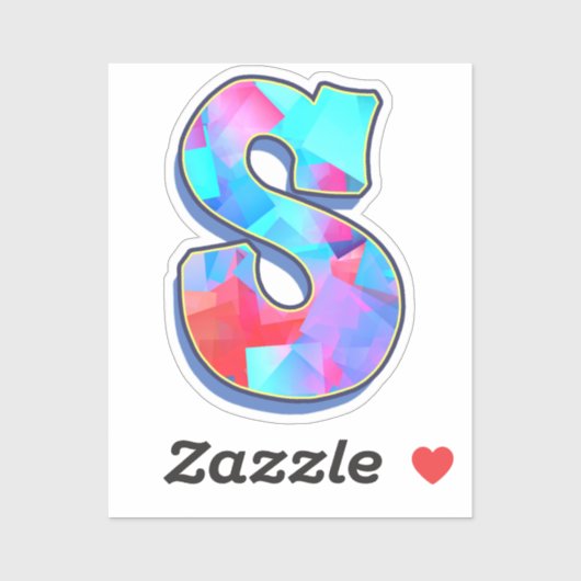 Letter S -  Color Mix Sticker (Vel)