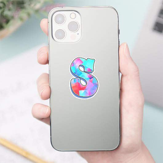 Letter S -  Color Mix Sticker (Telefoon)