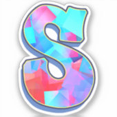 Letter S -  Color Mix Sticker (Voorkant)