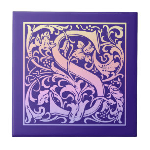 Letter S Colorful  First Letter Gradient Tegeltje