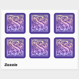 Letter S Colorful First Letter Gradient Vierkante Sticker