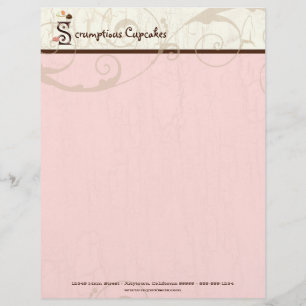 Letter S Cupcake Business Letterhead Briefhoofd Sjabloon