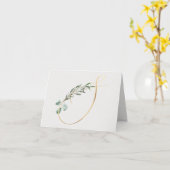 Letter S Decorative Monogram Notecard Kaart (Gele Bloem)