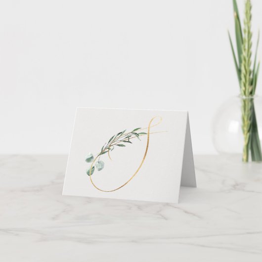 Letter S Decorative Monogram Notecard Kaart (Voorkant)