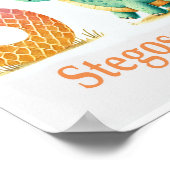 Letter S, Dinosaur Alphabet Waterverf Poster (Hoek)