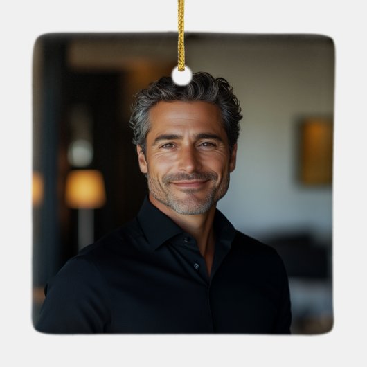 Letter S Elegant Monogram Kerst Ornament (Achterkant)