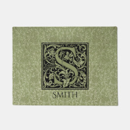 Letter S First Letter Monogram Aangepast Deurmat