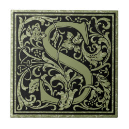 Letter S First Letter Monogram Tegeltje