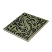 Letter S First Letter Monogram Tegeltje (Zijkant)