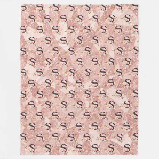 Letter S Fleece Deken (Voorkant)