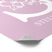 Letter S Floral Monogram Name Nursery Modern Poster (Hoek)