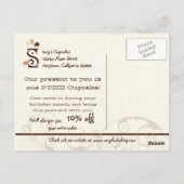 Letter S Gelukkige Verjaardag Cupcake Zakelijke an Briefkaart (Achterkant)