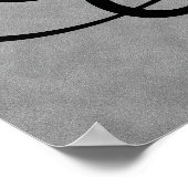 Letter S, Gothic Monogram Black Poster (Hoek)