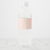 Letter S Gouden Monogram Roze Rozen Waterfles Etiket (Achterkant)