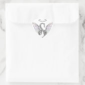 Letter S Initiaal Monogram met Angel Wings & Halo Hart Sticker (Tas)