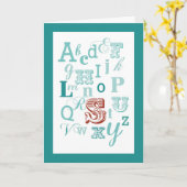 Letter S Initiaal Name Alphabet Birthday Blauwgroe Kaart (Gele Bloem)