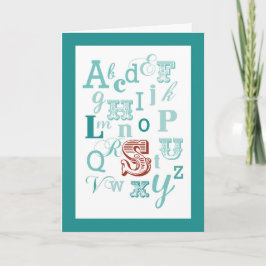 Letter S Initiaal Name Alphabet Birthday Blauwgroe Kaart