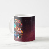 Letter S - Iridiscerende monogram op kosmische mel Koffiemok (Voorkant links)