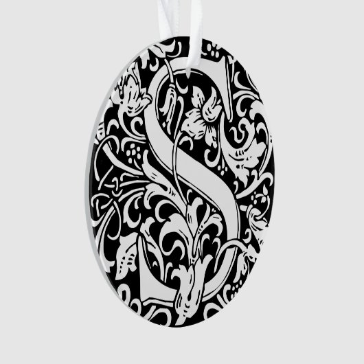 Letter S Medieval Monogram Initiaal Ornament (voorkant)