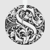 Letter S Medieval Monogram  Initiaal Ornament (achterkant)