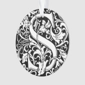 Letter S Medieval Monogram  Initiaal Ornament (voorkant)