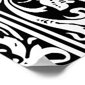 Letter S Medieval Monogram  Initiaal Poster (Hoek)