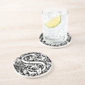 Letter S Medieval Monogram  Initiaal Zandsteen Onderzetter (Zijkant)