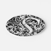 Letter S Middeleeuwse Monogram Art Nouveau Papieren Bordje (Gekanteld)