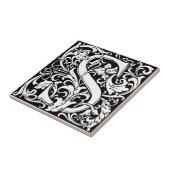 Letter S Middeleeuwse Monogram Art Nouveau Tegeltje (Zijkant)