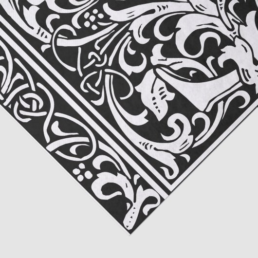 Letter S Middeleeuwse Monogram Art Nouveau Tissuepapier (Detail)